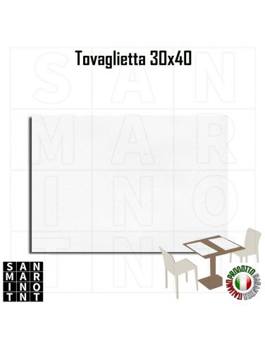 Tovaglietta Americana Bianca 30x40