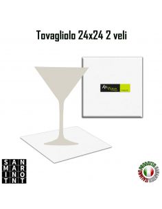 Tovagliolo 2 veli bianco