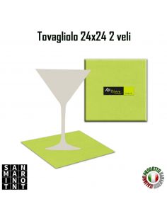 Tovagliolo 2 veli 24x24 verde mela