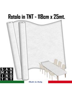 Rotolo in TNT cm.118x25 mt colore bianco