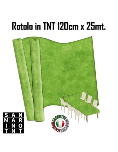 Rotolo in TNT cm.118x25 mt colore verde mela