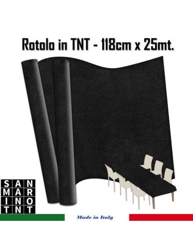 Rotolo in TNT cm.118x25 mt colore nero