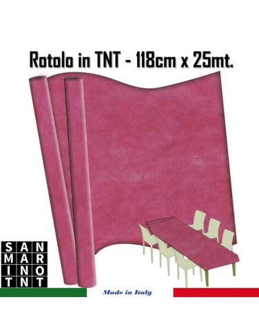 Rotolo in TNT cm.118x25 mt colore rosa shocking