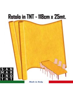 Rotolo in TNT cm.118x25 mt colore giallo