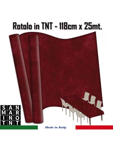 Rotolo in TNT cm.118x25 mt colore bordeaux