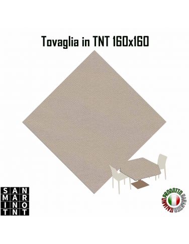 Tovaglia 160x160 in tnt colore sabbia