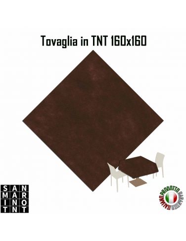 Tovaglia 160x160 in tnt colore marrone