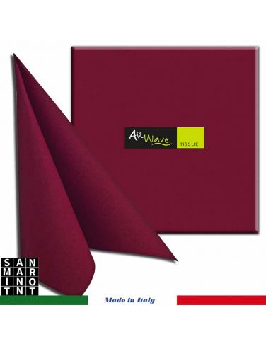 Tovaglioli monouso 2 veli Airwave 40x40 bordeaux
