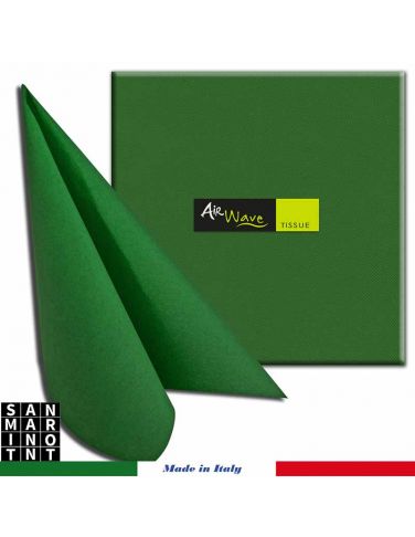 Tovaglioli monouso 2 veli Airwave 40x40 verde