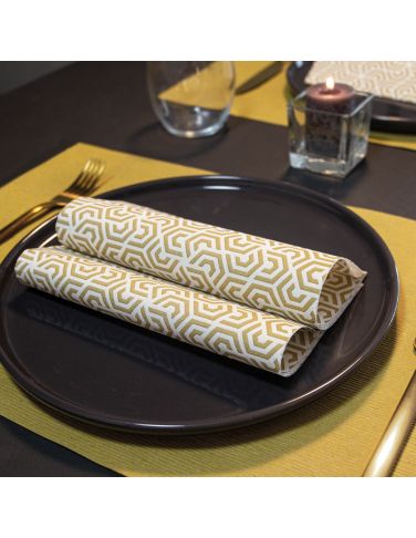 Tovagliolo 2 veli 40x40 LOGIC oro
