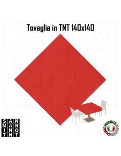 Tovaglia in tnt monouso 140x140 colore arancione