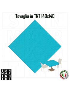 Tovaglia in tnt monouso 140x140 colore blu tiffany
