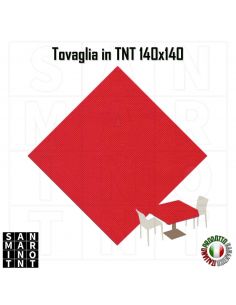 Tovaglia monouso  140x140 in tnt colore Rosso