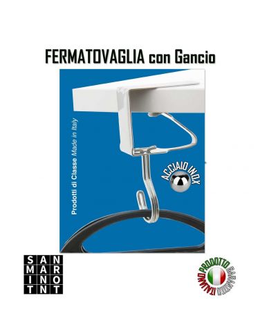 Fermatovaglie in acciaio Inox con...